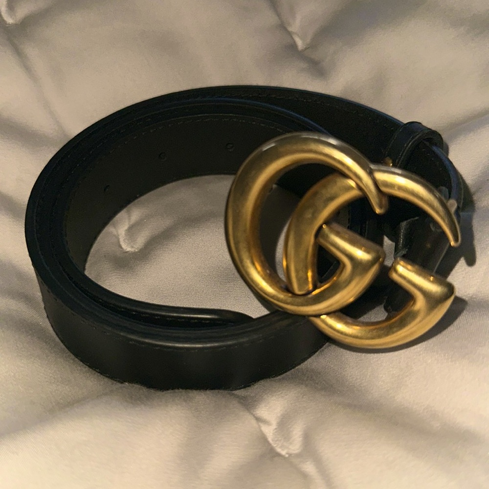 Black Marmont Gucci belt 75/30